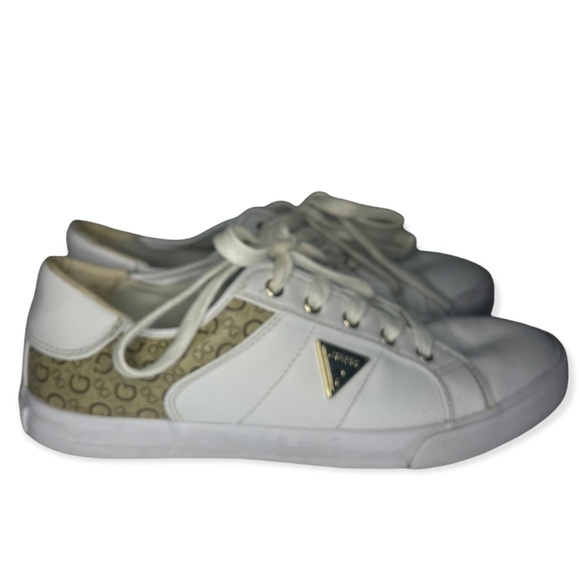 Guess Mens Comly Fashion Sneakers Shoes White Brown Monogram size 8.5 - Picture 4 of 7